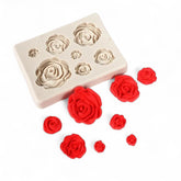 Molde Silicona Rosas Surtidas x 7